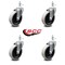 Service Caster 4 Inch Thermoplastic Rubber Wheel 1/2 Inch Threaded Stem Caster SCC, 4PK SCC-TS05S410-TPRS-121315-4 - alternate 2